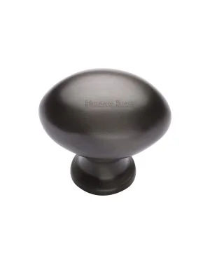 Heritage Brass Cabinet Knob Oval Design 32mm Matt Bronze finish