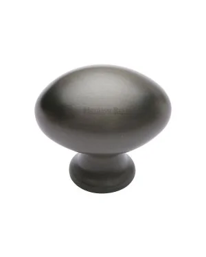 Heritage Brass Cabinet Knob Oval Design 38mm Matt Bronze finish