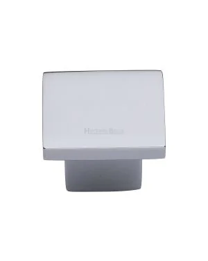 Heritage Brass Cabinet Knob Classic Square Design 32mm Polished Chrome finish