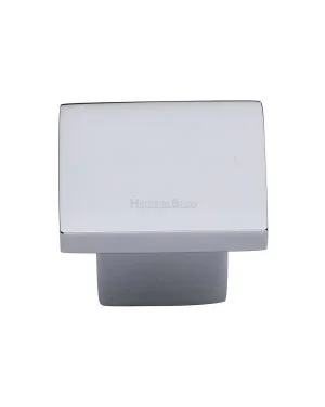 Heritage Brass Cabinet Knob Classic Square Design 40mm Polished Chrome finish