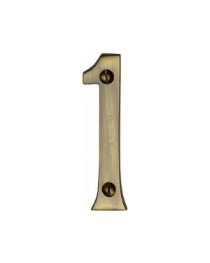 Heritage Brass Numeral 1 Face Fix 76mm (3") Antique finish