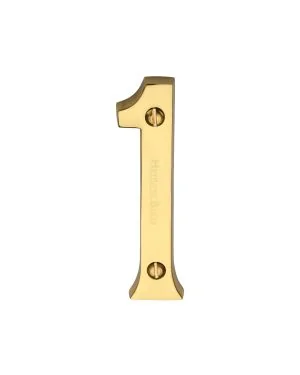 Heritage Brass Numeral 1 Face Fix 76mm (3") Polished Brass finish