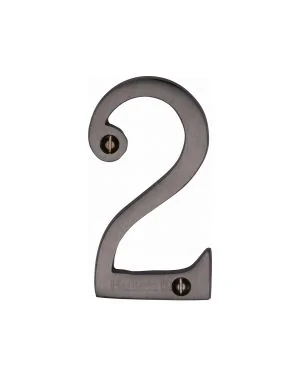 Heritage Brass Numeral 2 Face Fix 76mm (3") Matt Bronze finish