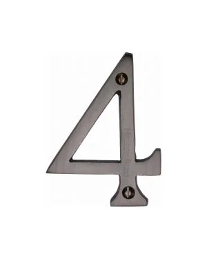 Heritage Brass Numeral 4 Face Fix 76mm (3") Matt Bronze finish