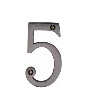 Heritage Brass Numeral 5 Face Fix 76mm (3") Matt Bronze finish