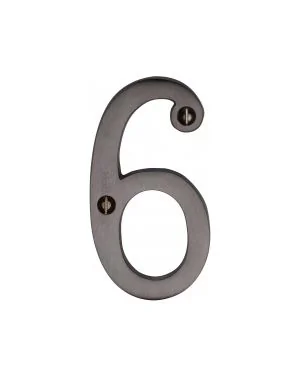 Heritage Brass Numeral 6 Face Fix 76mm (3") Matt Bronze finish