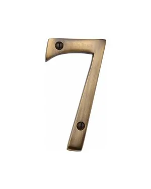 Heritage Brass Numeral 7 Face Fix 76mm (3") Antique finish