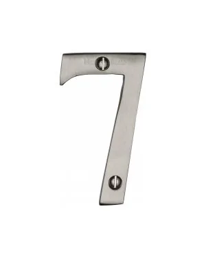 Heritage Brass Numeral 7 Face Fix 76mm (3") Satin Nickel finish