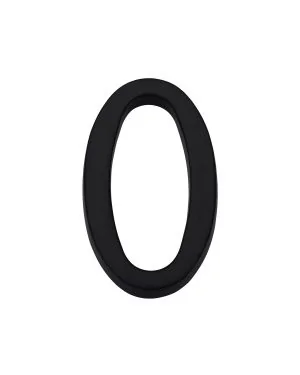 Heritage Brass Numeral 0 Concealed Fix 76mm (3") Matt Black finish