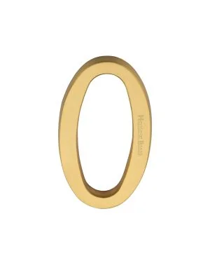 Heritage Brass Numeral 0 Concealed Fix 76mm (3") Satin Brass finish