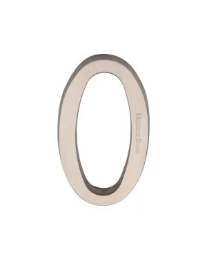 Heritage Brass Numeral 0 Concealed Fix 76mm (3") Satin Nickel finish