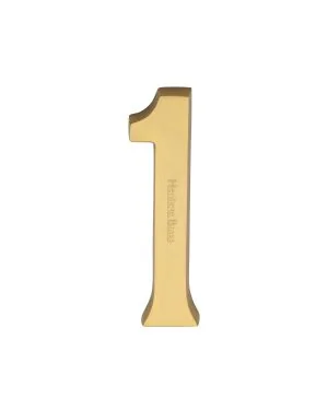 Heritage Brass Numeral 1 Concealed Fix 76mm (3") Satin Brass finish