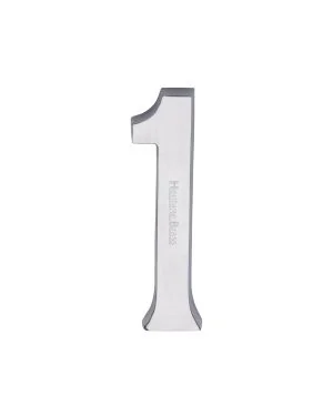 Heritage Brass Numeral 1 Concealed Fix 76mm (3") Satin Chrome finish