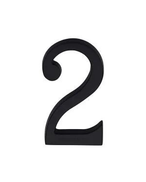 Heritage Brass Numeral 2 Concealed Fix 76mm (3") Matt Black