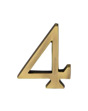 Heritage Brass Numeral 4 Concealed Fix 76mm (3") Antique Brass finish