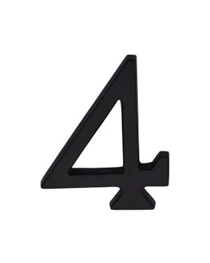 Heritage Brass Numeral 4 Concealed Fix 76mm (3") Unlacquered Brass finish