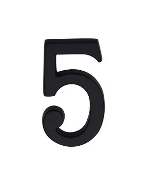 Heritage Brass Numeral 5 Concealed Fix 76mm (3") Matt Black