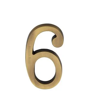 Heritage Brass Numeral 6 Concealed Fix 76mm (3") Antique Brass finish