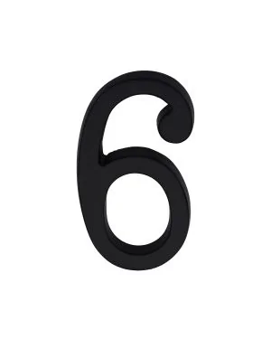 Heritage Brass Numeral 6 Concealed Fix 76mm (3") Matt Black