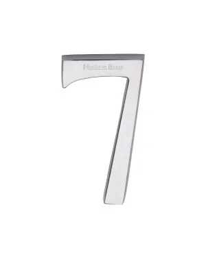 Heritage Brass Numeral 7 Concealed Fix 76mm (3") Satin Chrome finish