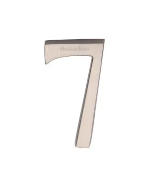 Heritage Brass Numeral 7 Concealed Fix 76mm (3") Satin Nickel finish