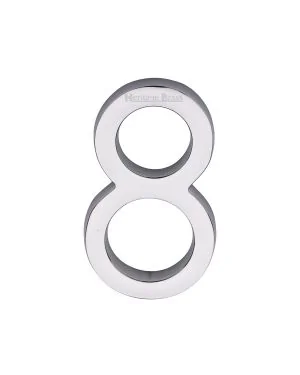 Heritage Brass Numeral 8 Concealed Fix 76mm (3") Polished Chrome finish