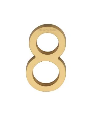 Heritage Brass Numeral 8 Concealed Fix 76mm (3") Satin Brass finish