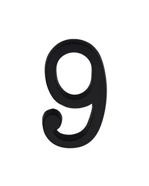 Heritage Brass Numeral 9 Concealed Fix 76mm (3) Matt Black