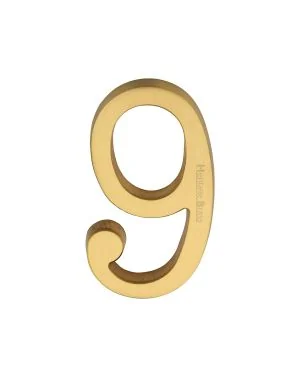 Heritage Brass Numeral 9 Concealed Fix 76mm (3) Satin Brass finish