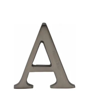 Heritage Brass Alphabet A Pin Fix 51mm (2") Matt Bronze Finish