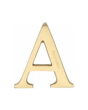 Heritage Brass Alphabet A Pin Fix 51mm (2") Satin Brass Finish