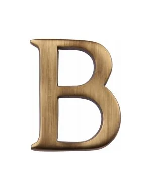 Heritage Brass Alphabet B Rear Fix 51mm (2") Antique finish