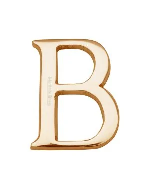 Heritage Brass Alphabet B Rear Fix 51mm (2") Polished Brass finish