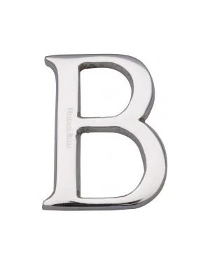 Heritage Brass Alphabet B Rear Fix 51mm (2") Polished Chrome finish