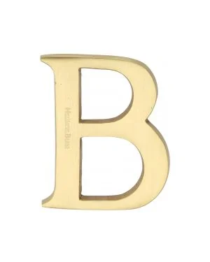Heritage Brass Alphabet B Pin Fix 51mm (2") Satin Brass Finish