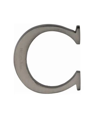 Heritage Brass Alphabet C Pin Fix 51mm (2") Matt Bronze Finish