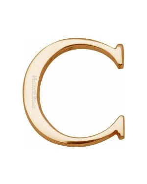 Heritage Brass Alphabet C Rear Fix 51mm (2") Polished Brass finish