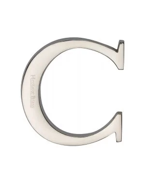 Heritage Brass Alphabet C Pin Fix 51mm (2") Polished Nickel Finish
