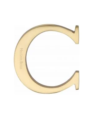 Heritage Brass Alphabet C Pin Fix 51mm (2") Satin Brass Finish