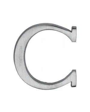 Heritage Brass Alphabet C Rear Fix 51mm (2") Satin Chrome finish