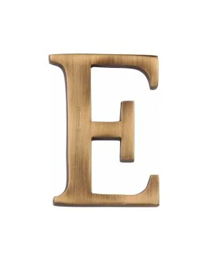 Heritage Brass Alphabet E Rear Fix 51mm (2") Antique finish