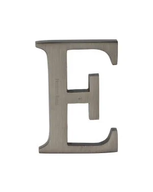 Heritage Brass Alphabet E Pin Fix 51mm (2") Matt Bronze Finish