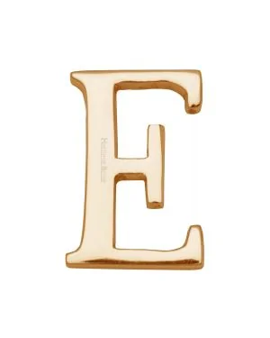 Heritage Brass Alphabet E Rear Fix 51mm (2") Polished Brass finish