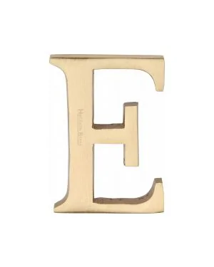 Heritage Brass Alphabet E Pin Fix 51mm (2") Satin Brass Finish