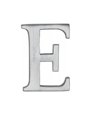 Heritage Brass Alphabet E Rear Fix 51mm (2") Satin Chrome finish