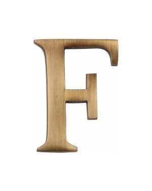 Heritage Brass Alphabet F Rear Fix 51mm (2") Antique finish
