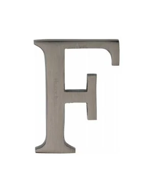 Heritage Brass Alphabet F Pin Fix 51mm (2") Matt Bronze Finish