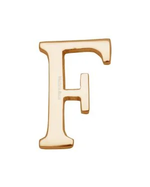 Heritage Brass Alphabet F Rear Fix 51mm (2") Polished Brass finish