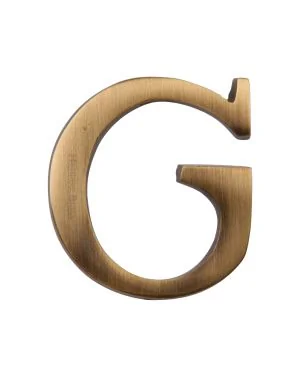 Heritage Brass Alphabet G Rear Fix 51mm (2") Antique finish