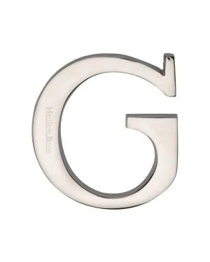 Heritage Brass Alphabet G Pin Fix 51mm (2") Polished Nickel Finish